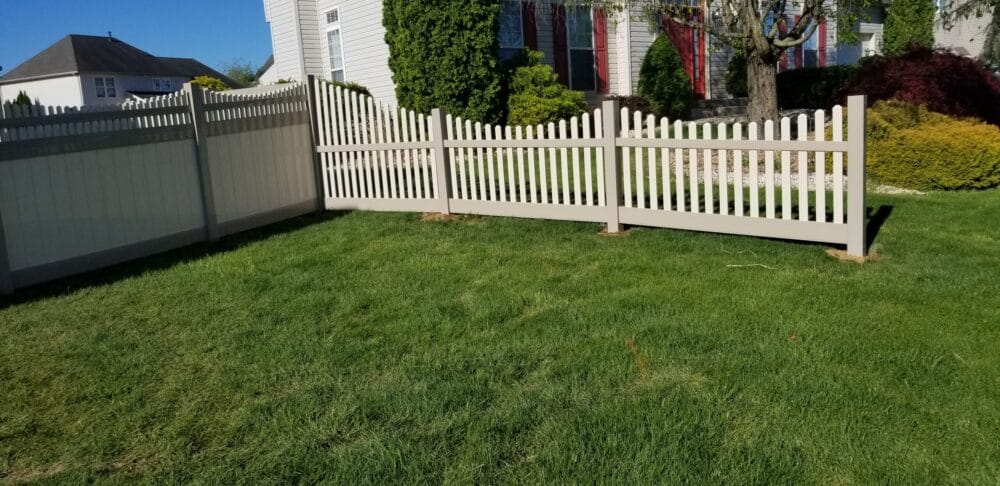 Hybrid style Vinyl Fence Installation near Bath, pa