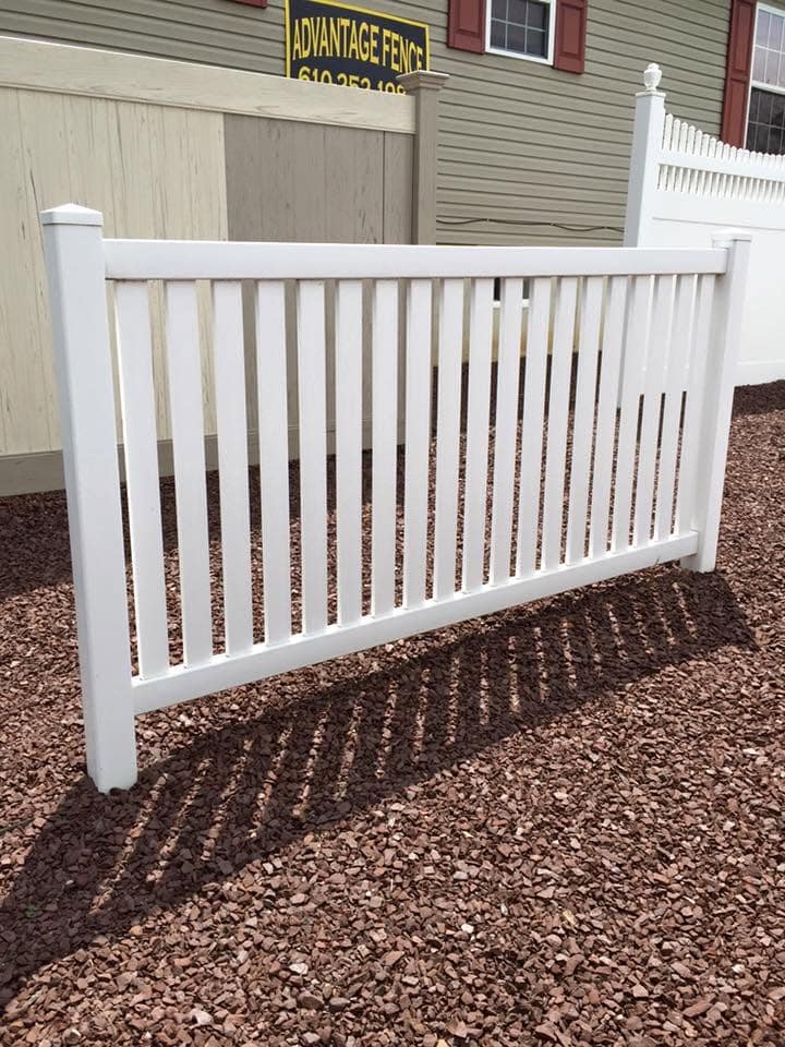 Open style vinyl picket fence sales & supply easton pa